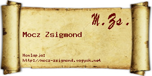 Mocz Zsigmond névjegykártya